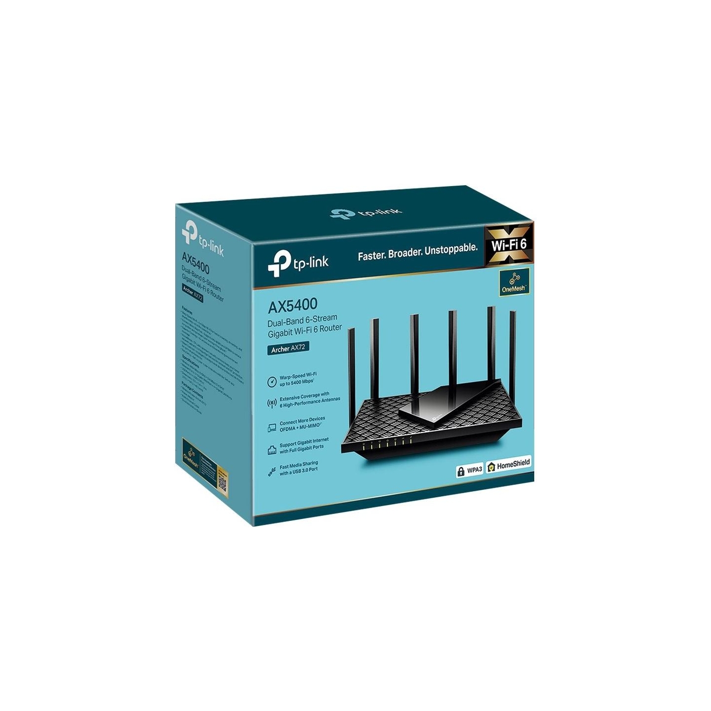 Tp-Link Archer AX72 rou ter AX5400 4LAN 1WAN 1U