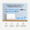 Mercusys BE3600 Whole Home Mesh Wi-Fi 7 System | Halo H25BE (2-pack) | 802.11ax | Ethernet LAN (RJ-45) ports 1 | Mesh Support Ye