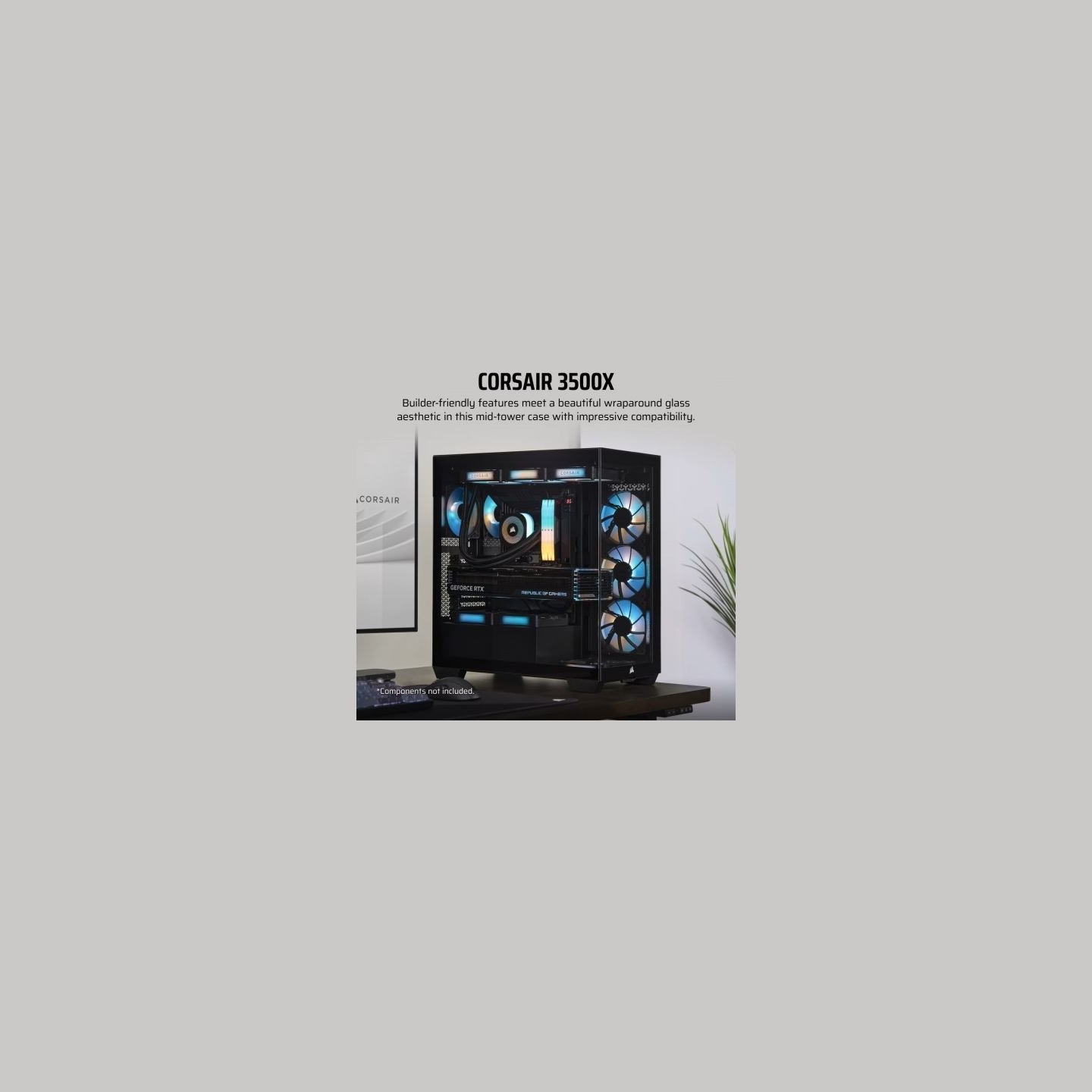Corsair PC case 3500X TG Mid-Tower black