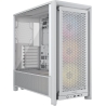 Corsair PC Case | Frame 4000D RS ARGB Modular | White | Mid-Tower