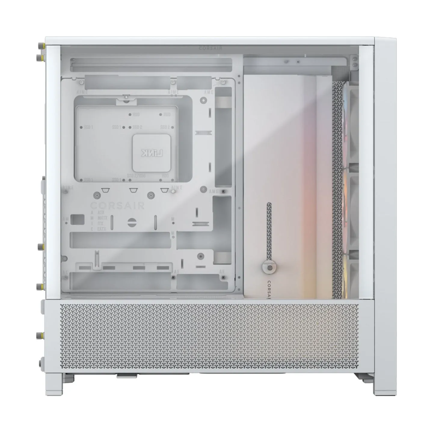 Corsair PC Case | Frame 4000D RS ARGB Modular | White | Mid-Tower