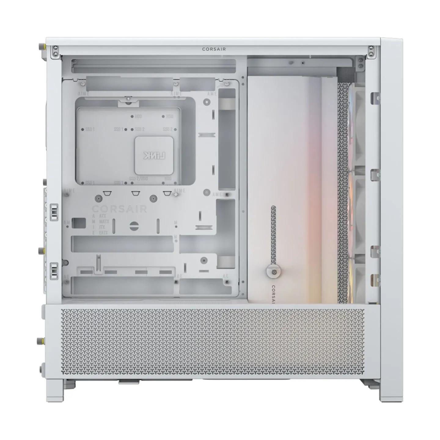 Corsair PC Case | Frame 4000D RS ARGB Modular | White | Mid-Tower