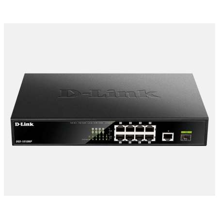 D-Link | 10 Gigabit port Switch with PoE | DGS-1010MP | Unmanaged | Desktop / Rackmount | Gigabit Ethernet (copper) ports quanti