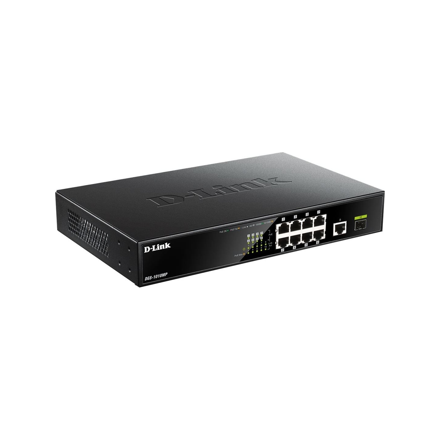 D-Link | 10 Gigabit port Switch with PoE | DGS-1010MP | Unmanaged | Desktop / Rackmount | Gigabit Ethernet (copper) ports quanti