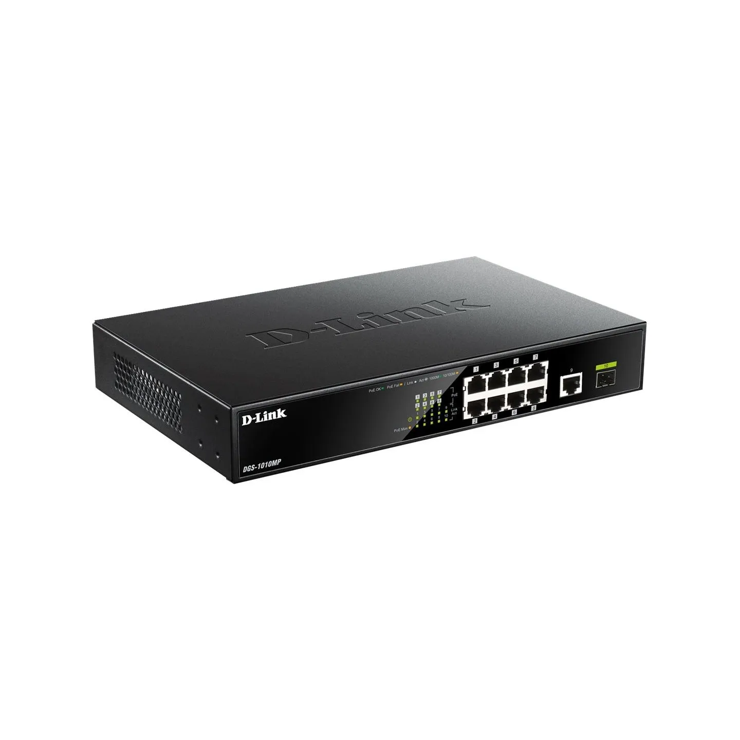 D-Link | 10 Gigabit port Switch with PoE | DGS-1010MP | Unmanaged | Desktop / Rackmount | Gigabit Ethernet (copper) ports quanti