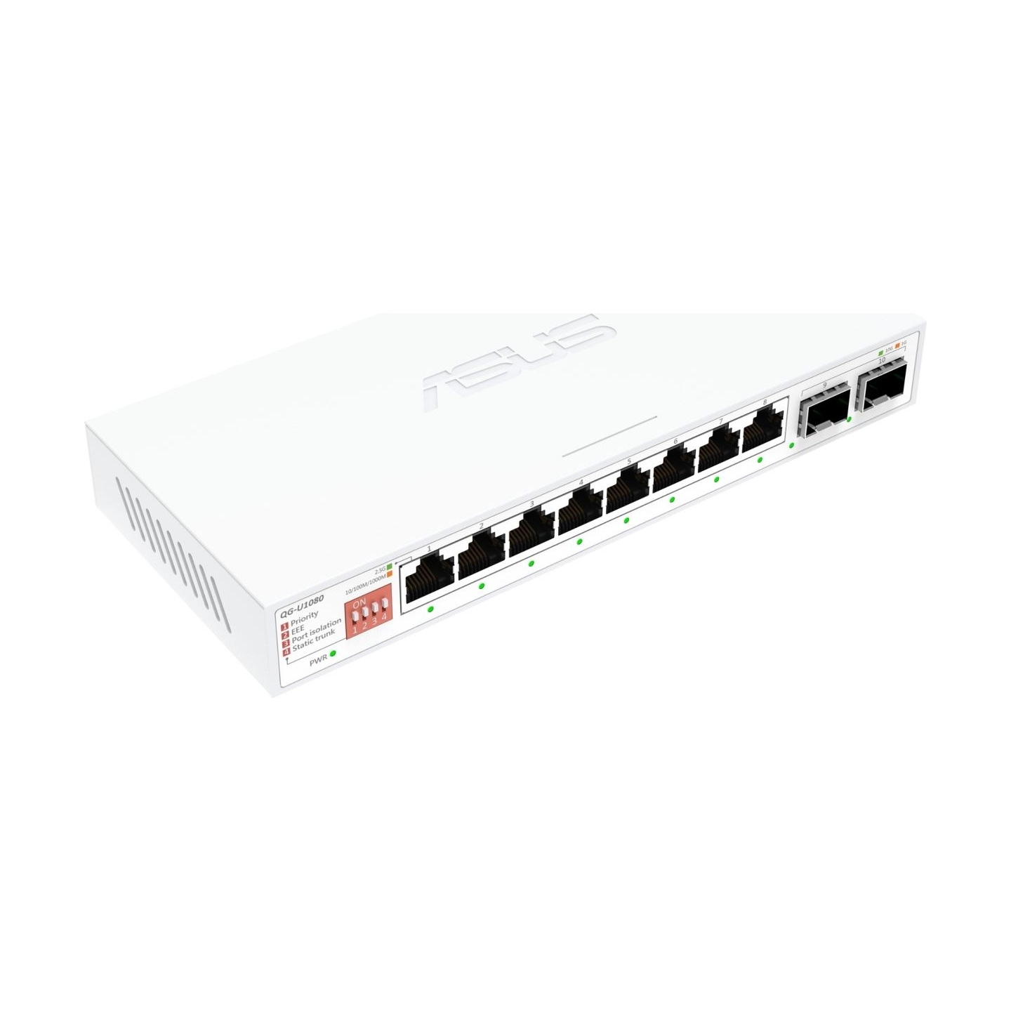 Asus | QG-U1080 | 8-Port 2.5G and 2-Port 10G SFP+ Switch | Unmanaged | Desktop | SFP+ ports quantity 2 x 10G SFP+ ports