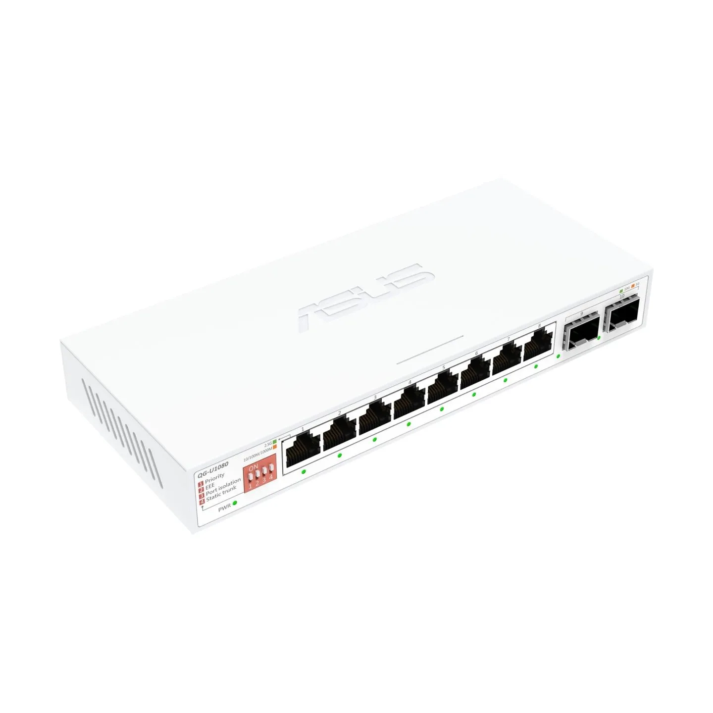 Asus | QG-U1080 | 8-Port 2.5G and 2-Port 10G SFP+ Switch | Unmanaged | Desktop | SFP+ ports quantity 2 x 10G SFP+ ports