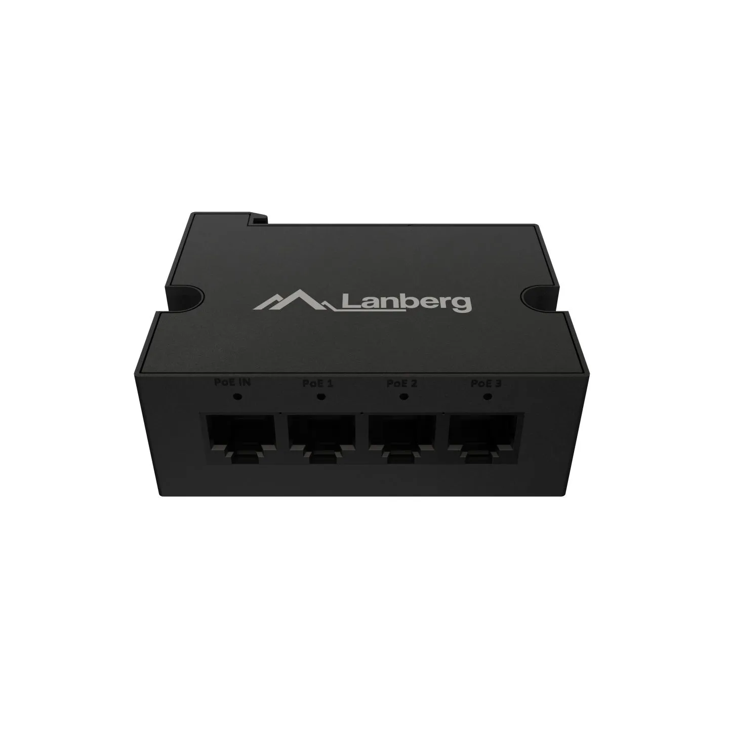 Lanberg Switch PoE Extender 1xIn 3xOut Fast Ethernet Din Rail at 30W metal clips | DIN-FE4-AT-30W