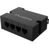 Lanberg Switch PoE Extender 1xIn 3xOut Gigabit Ethernet Din Rail BT 90W metal clips | DIN-GE4-BT-90W