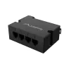 Lanberg Switch PoE Extender 1xIn 3xOut Gigabit Ethernet Din Rail BT 90W metal clips | DIN-GE4-BT-90W