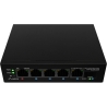 Lanberg Switch PoE 1xBT 3xAT SFP/ETH Din Unmanagment Fast Ethernet | ILFE-4P-1GE-1S-90