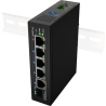 Lanberg Switch PoE 1xBT 3xAT SFP/ETH Din Unmanagment Fast Ethernet | ILFE-4P-1GE-1S-90