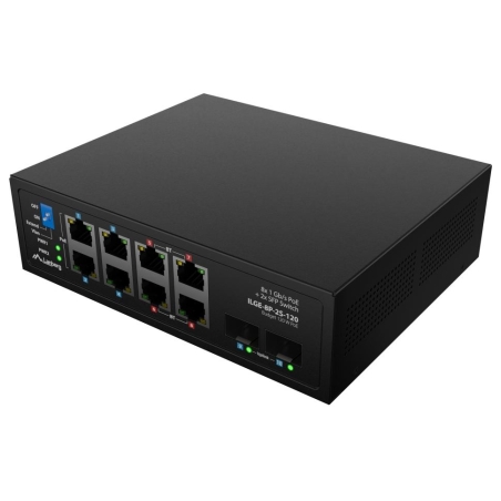 Lanberg Switch POE 4xBT 4xAT 2xSFP DIN