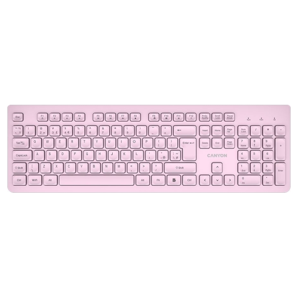 Canyon keyboard HKB-W01 UK/US AAA Wireless Pink