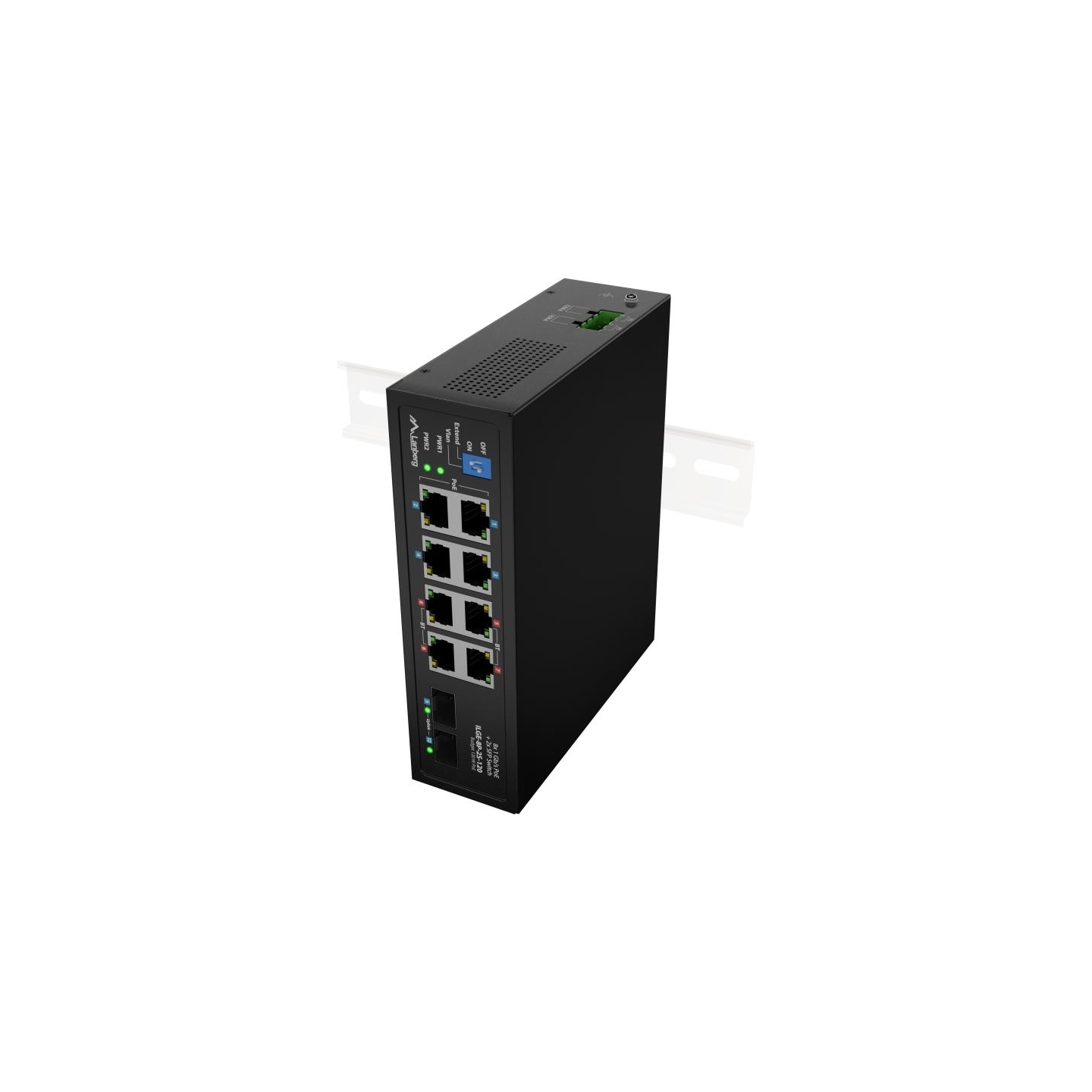 Lanberg Switch POE 4xBT 4xAT 2xSFP DIN