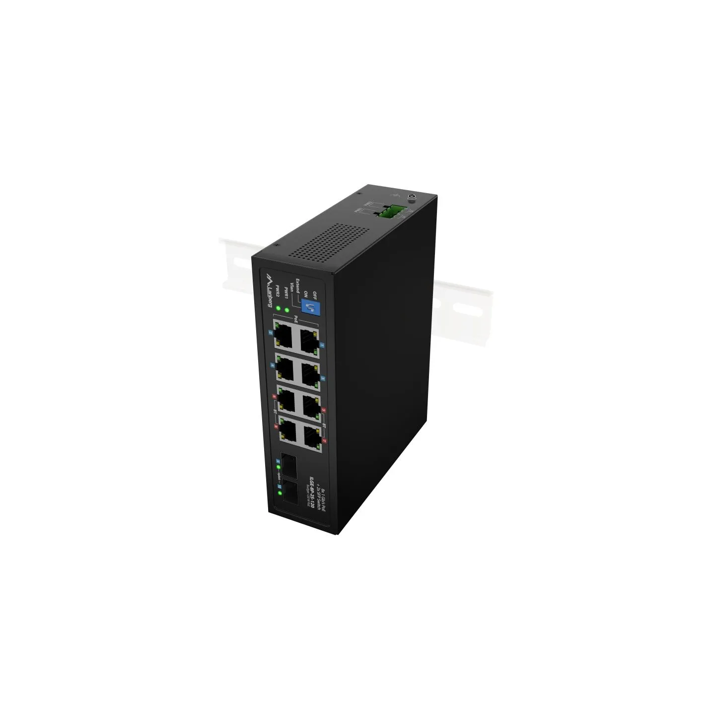 Lanberg Switch POE 4xBT 4xAT 2xSFP DIN