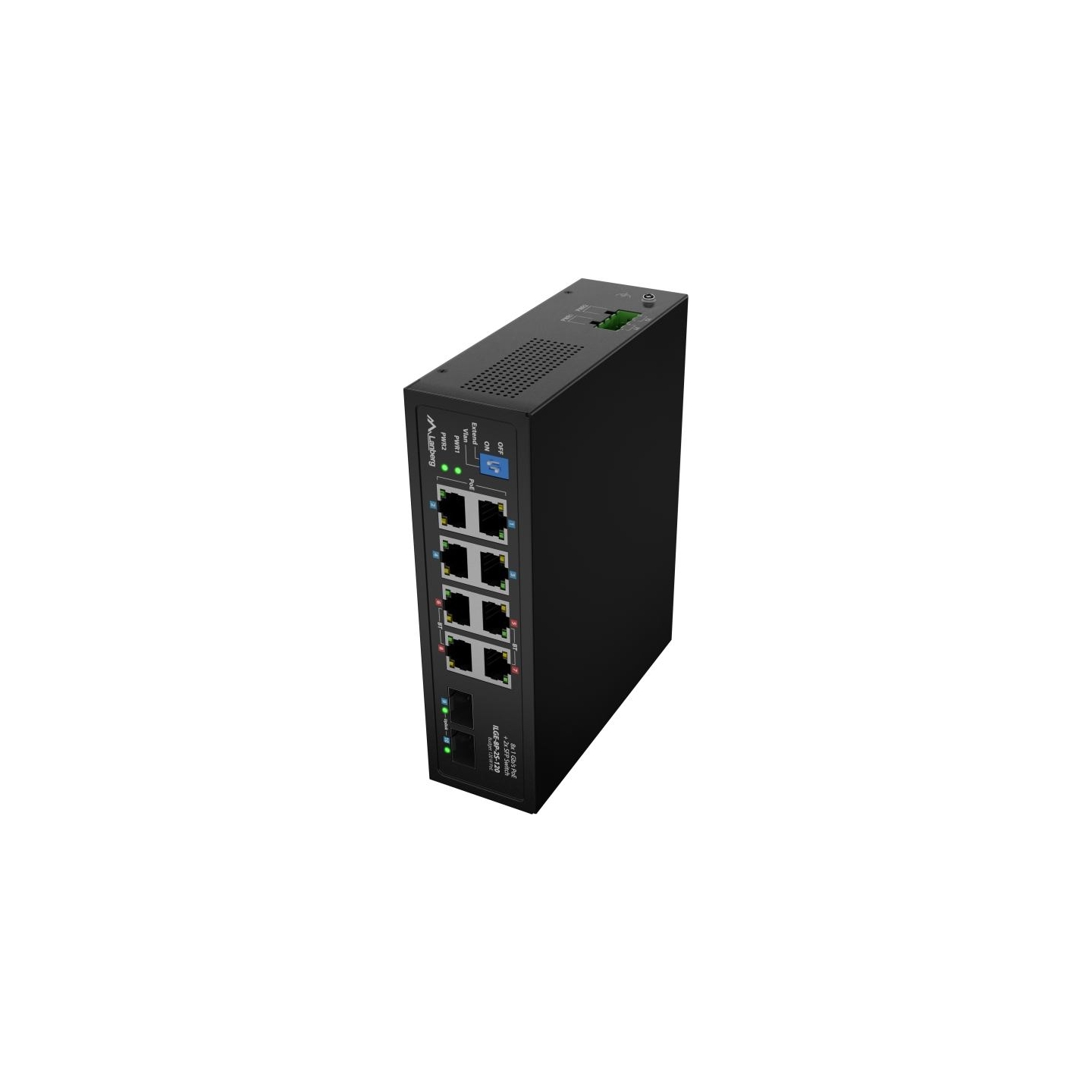 Lanberg Switch POE 4xBT 4xAT 2xSFP DIN