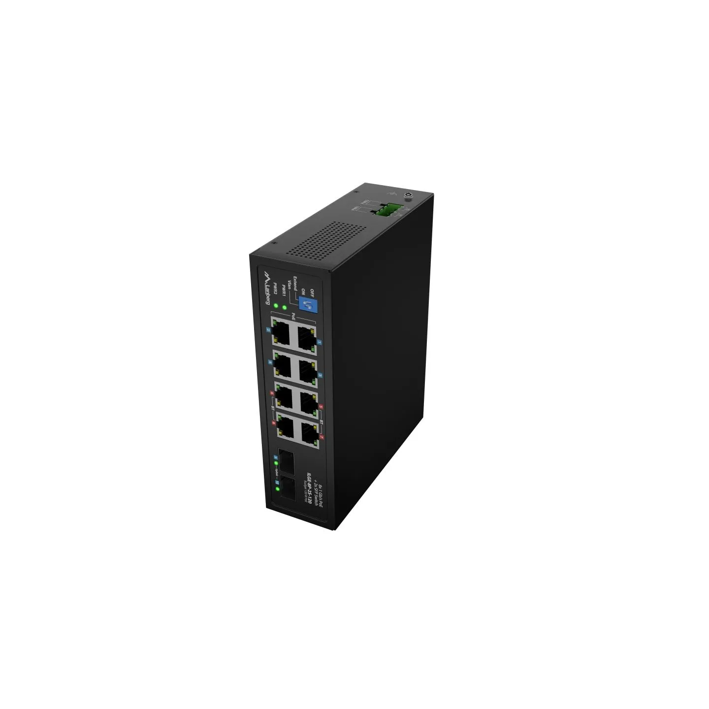 Lanberg Switch POE 4xBT 4xAT 2xSFP DIN
