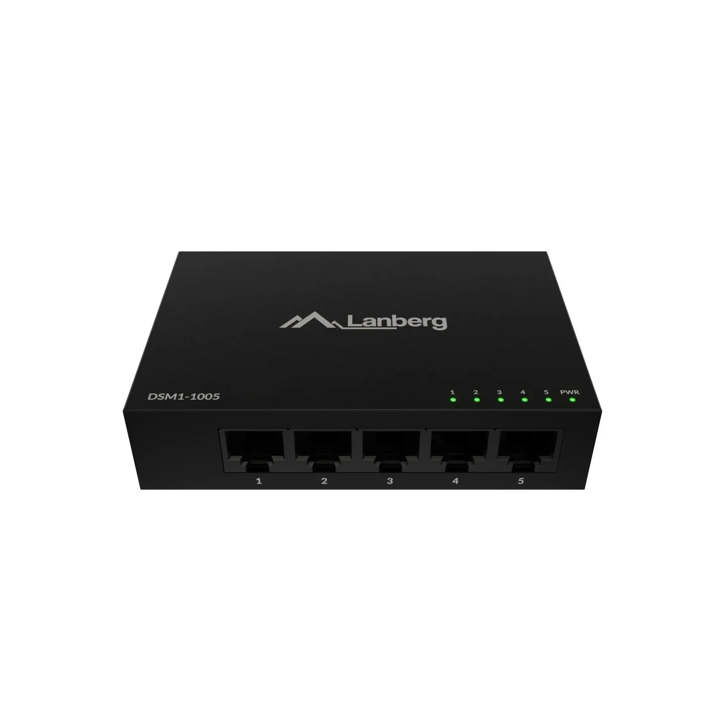 Lanberg Switch 5x1GB/s Unmanagment Gigabit Ethernet Desktop 12V metal case | DSM1-1005 | Unmanaged | Desktop
