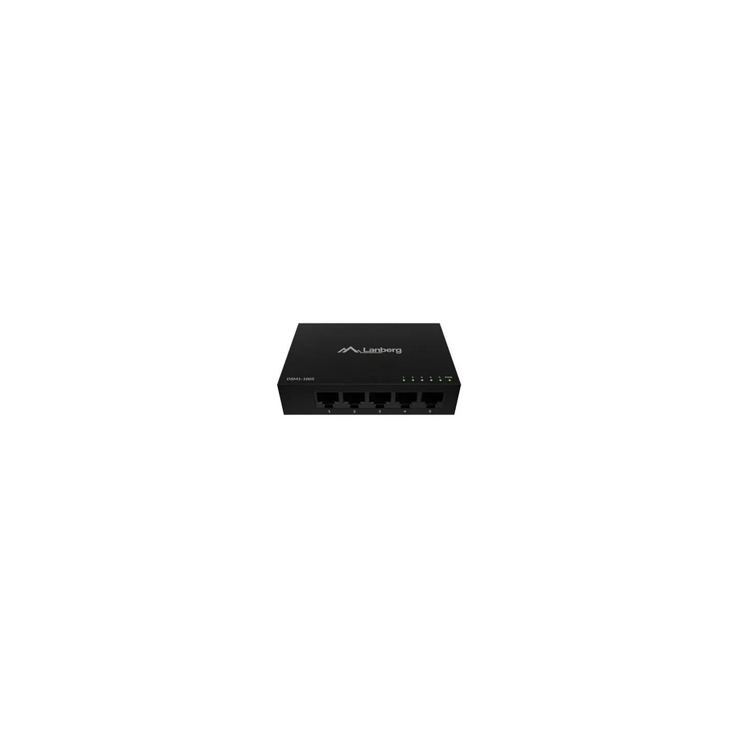 Lanberg Switch 5x1GB/s Unmanagment Gigabit Ethernet Desktop 12V metal case | DSM1-1005 | Unmanaged | Desktop