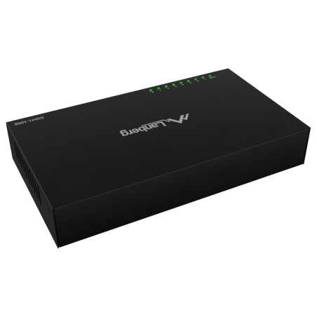 Lanberg Switch DSM1-1008 8×1Gb/s - Unmanaged Gigabit Ethernet Desktop, 12V (metal casing)