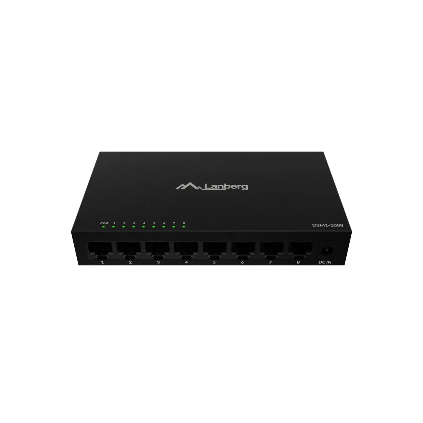 Lanberg Switch 8x1GB/s Unmanagment Gigabit Ethernet Desktop 12V metal case | DSM1-1008