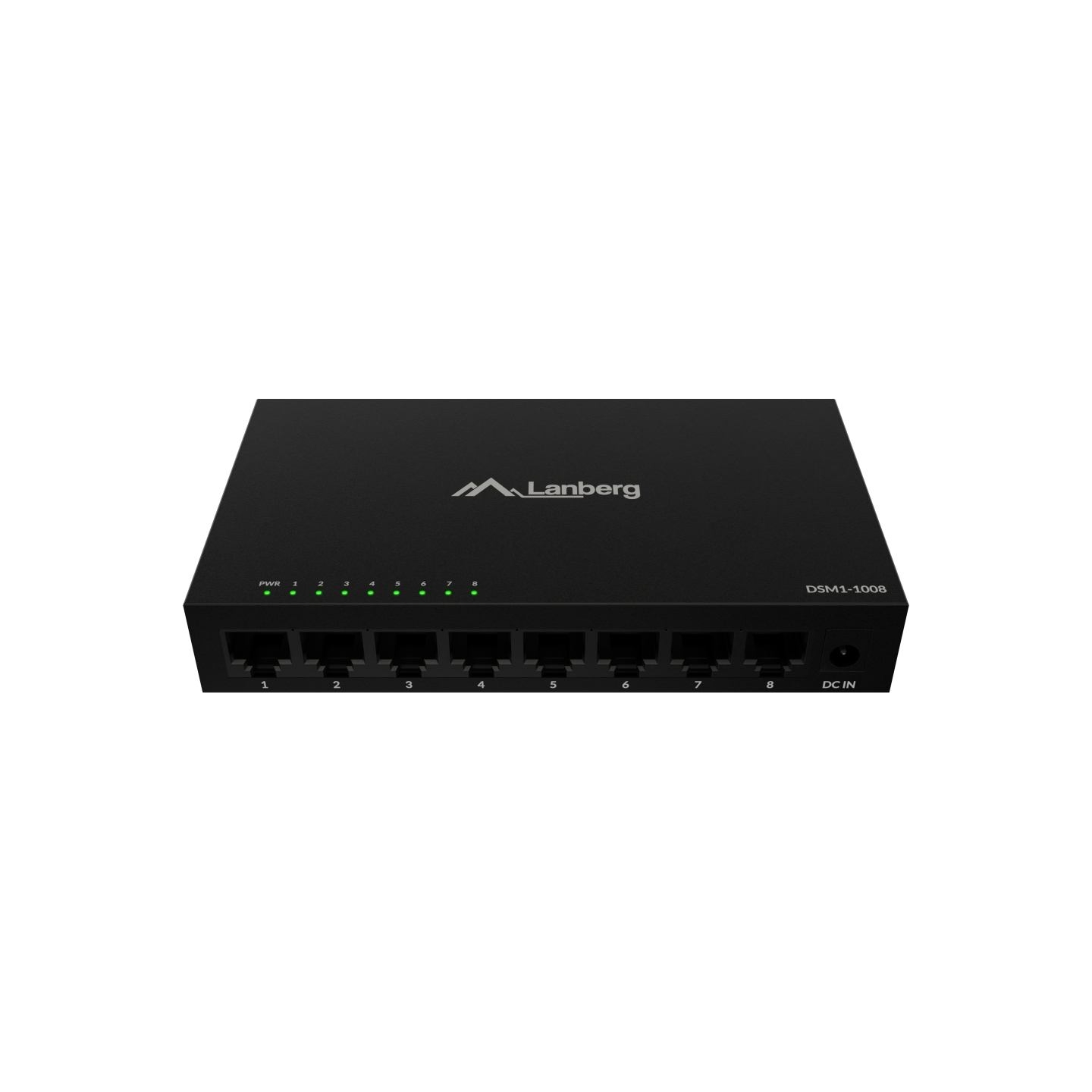Lanberg Switch DSM1-1008 8×1Gb/s - Unmanaged Gigabit Ethernet Desktop, 12V (metal casing)
