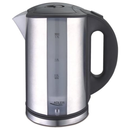 Adler | Kettle | AD 1216 | Standard | 2000 W | 1.7 L | Stainless steel | 360° rotational base