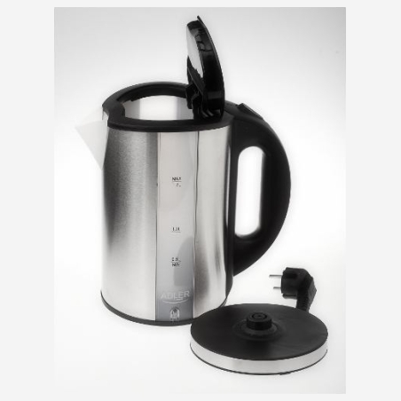 Adler | Kettle | AD 1216 | Standard | 2000 W | 1.7 L | Stainless steel | 360° rotational base
