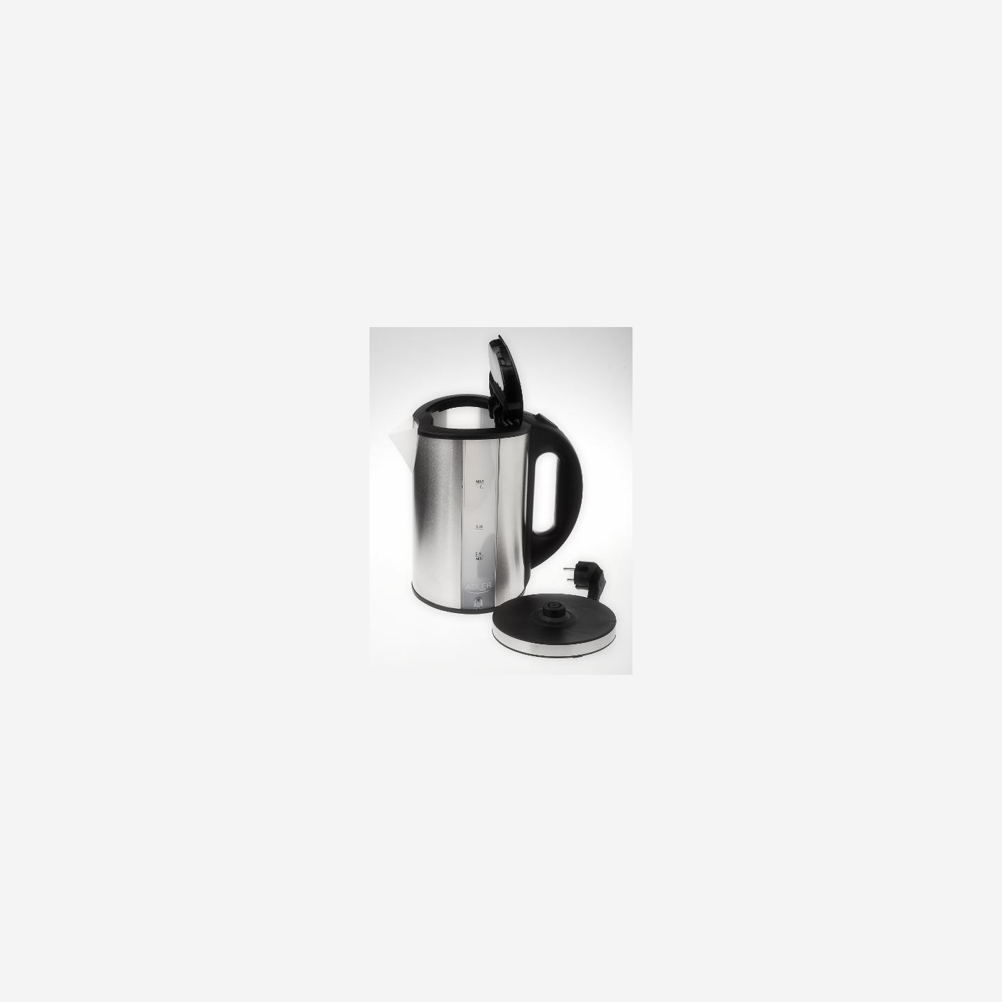 Adler | Kettle | AD 1216 | Standard | 2000 W | 1.7 L | Stainless steel | 360° rotational base