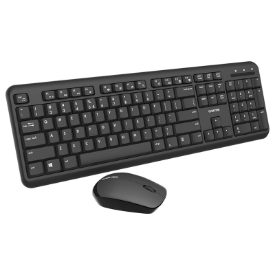 Canyon SET-W20 UK/US Keyboard+Mouse Velvet Wireless Black