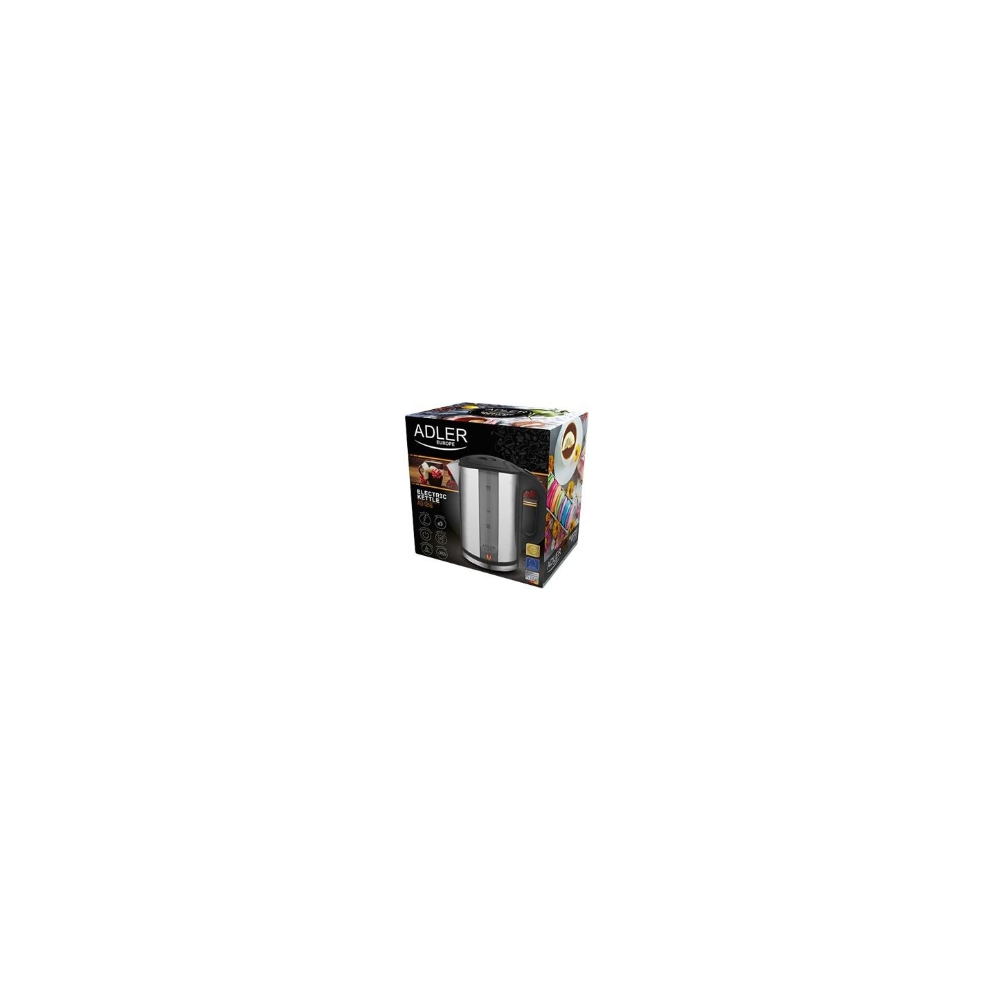 Adler | Kettle | AD 1216 | Standard | 2000 W | 1.7 L | Stainless steel | 360° rotational base