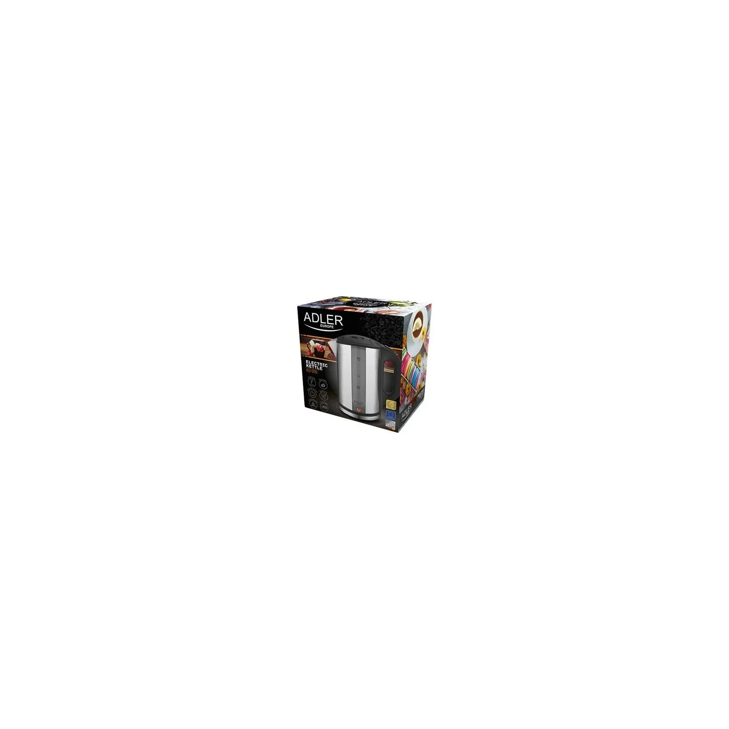 Adler | Kettle | AD 1216 | Standard | 2000 W | 1.7 L | Stainless steel | 360° rotational base