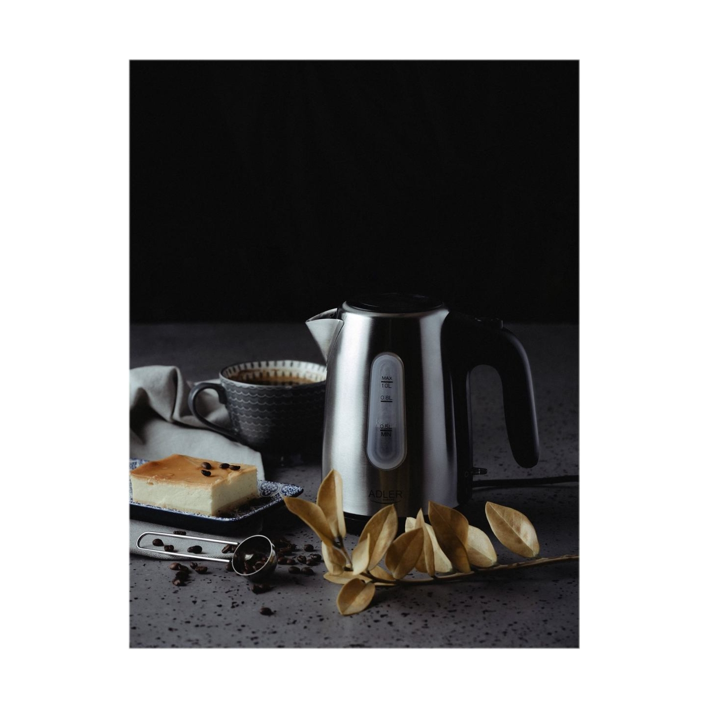 Adler | Kettle | AD 1273 | Standard | 1200 W | 1 L | Stainless steel | 360° rotational base | Stainless steel