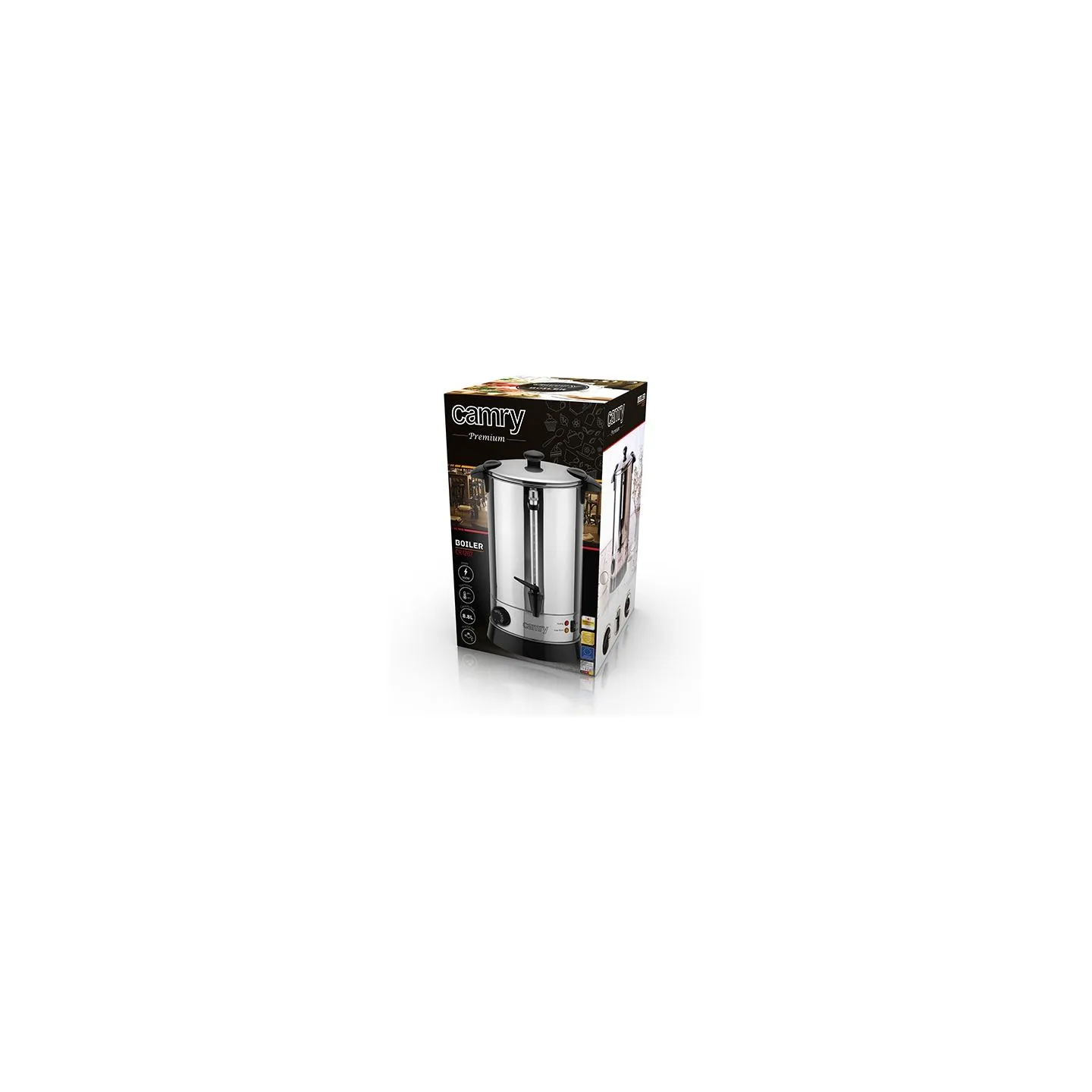 Camry | Boiler | CR 1267 | Electric | 950 W | 8.8 L | Stainless steel | Stainless steel