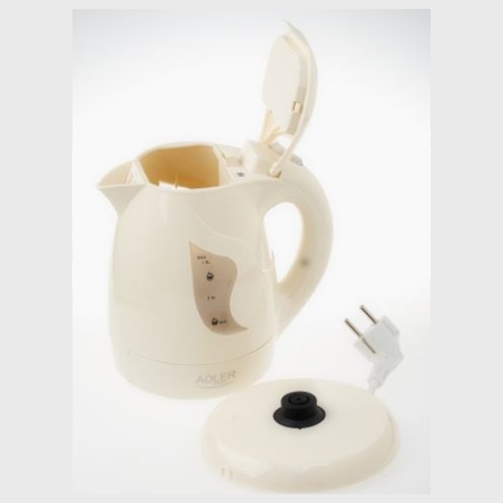 Adler | Kettle | AD 08 b | Standard | 850 W | 1 L | Plastic | 360° rotational base | Beige