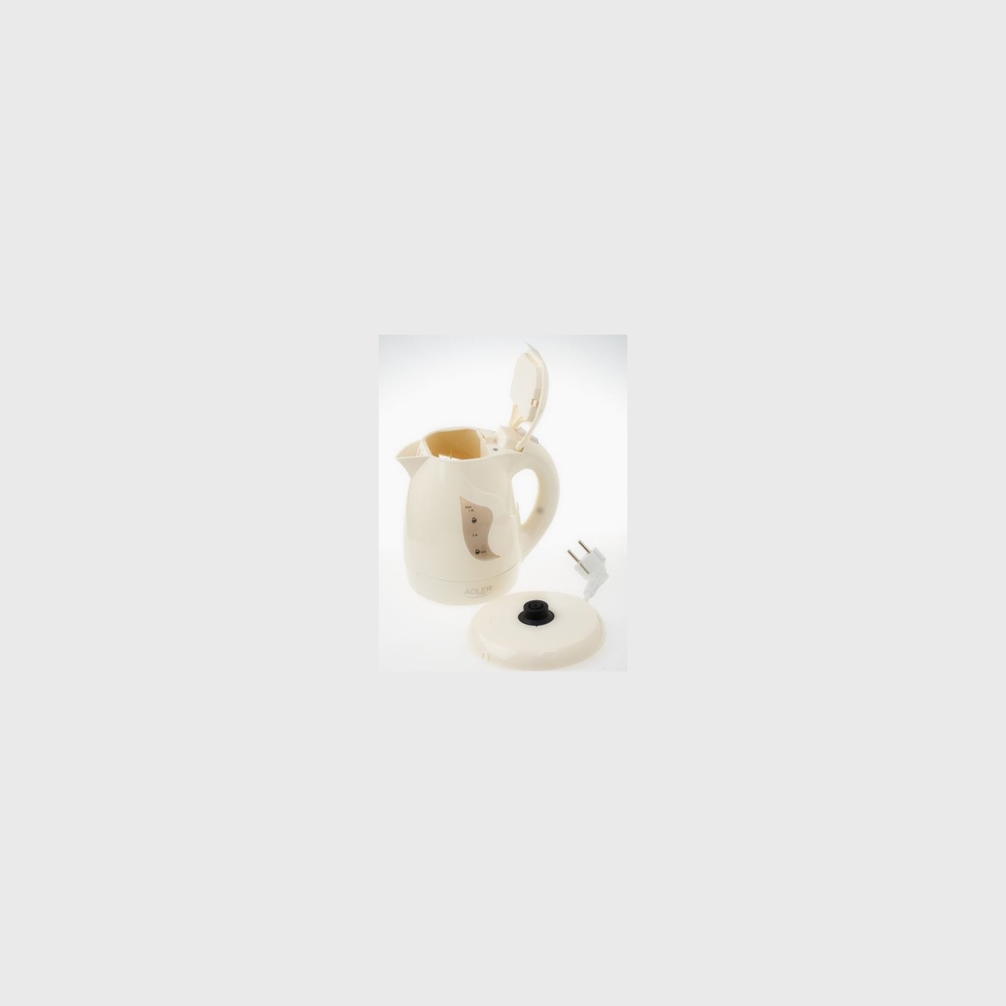 Adler | Kettle | AD 08 b | Standard | 850 W | 1 L | Plastic | 360° rotational base | Beige
