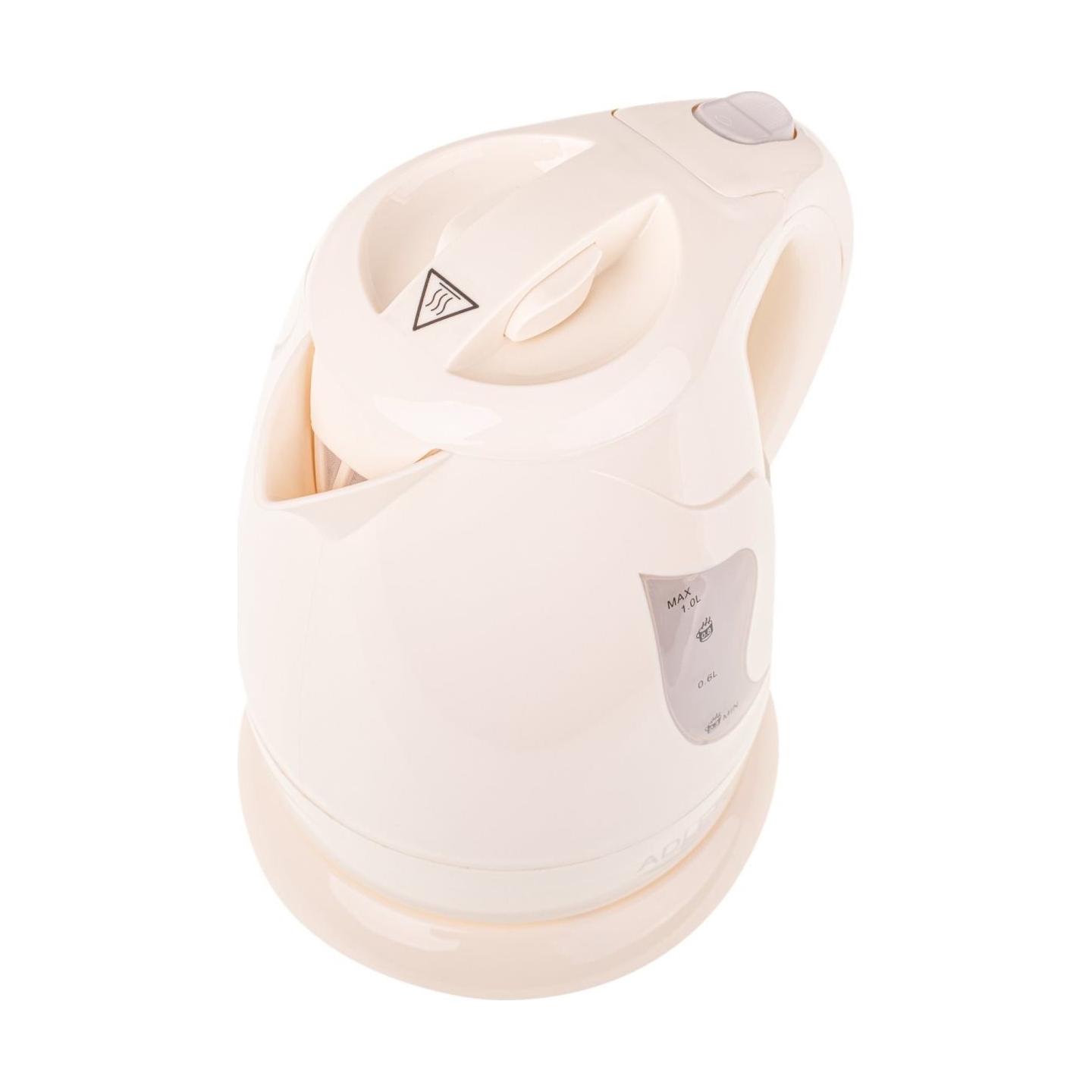 Adler | Kettle | AD 08 b | Standard | 850 W | 1 L | Plastic | 360° rotational base | Beige