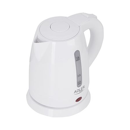 Adler | Kettle | AD 1272 | Electric | 1600 W | 1 L | Stainless steel/Polypropylene | 360° rotational base | White