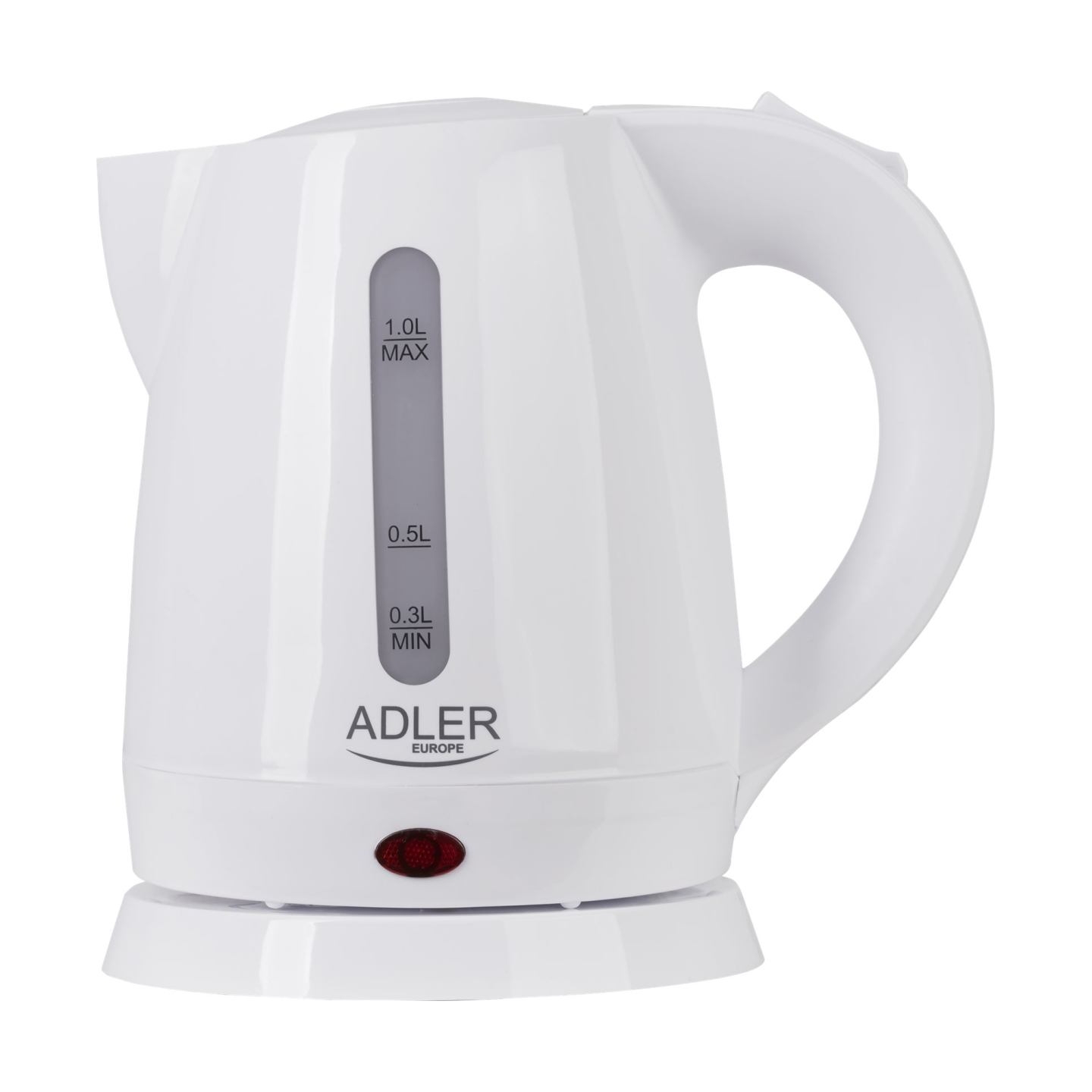 Adler | Kettle | AD 1272 | Electric | 1600 W | 1 L | Stainless steel/Polypropylene | 360° rotational base | White