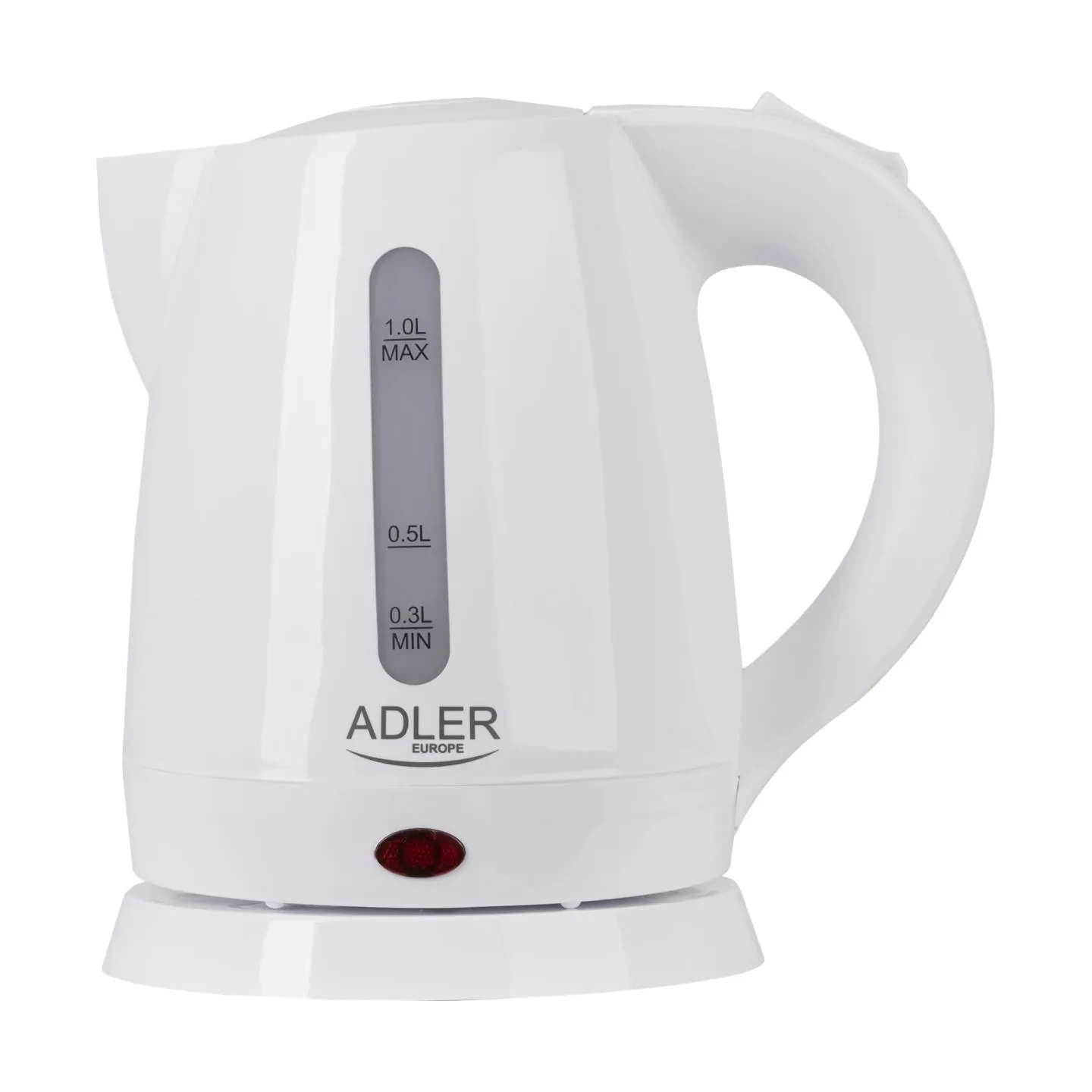 Adler | Kettle | AD 1272 | Electric | 1600 W | 1 L | Stainless steel/Polypropylene | 360° rotational base | White