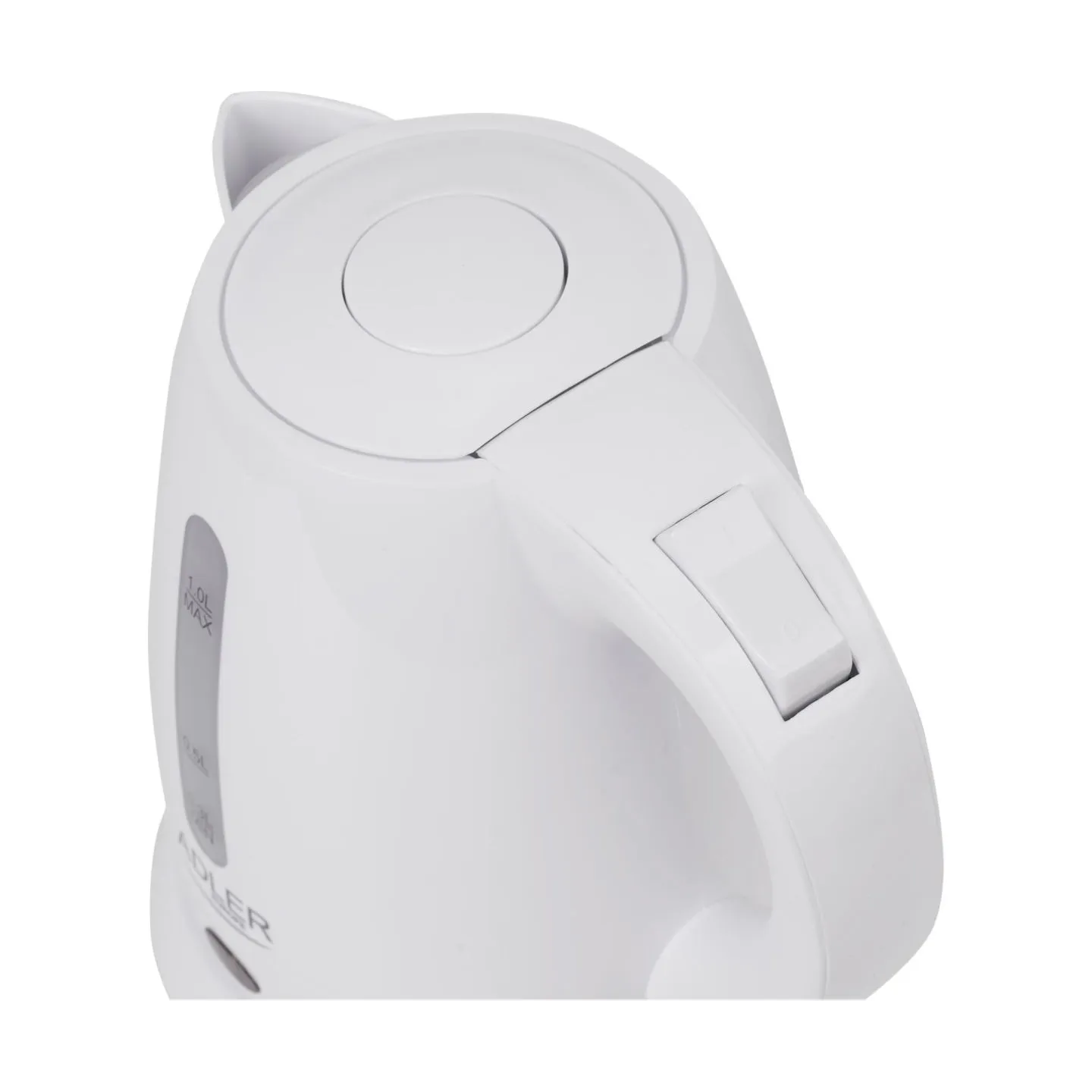 Adler | Kettle | AD 1272 | Electric | 1600 W | 1 L | Stainless steel/Polypropylene | 360° rotational base | White