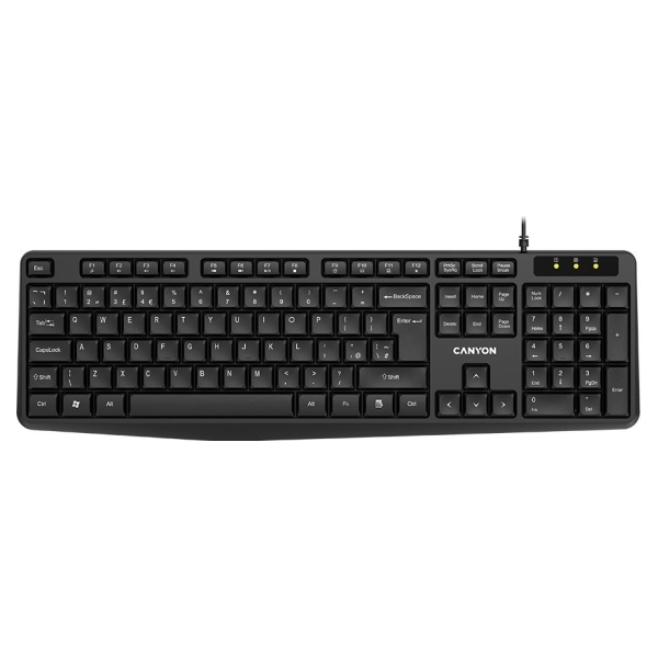 Canyon keyboard KB-1 UK Wired Black