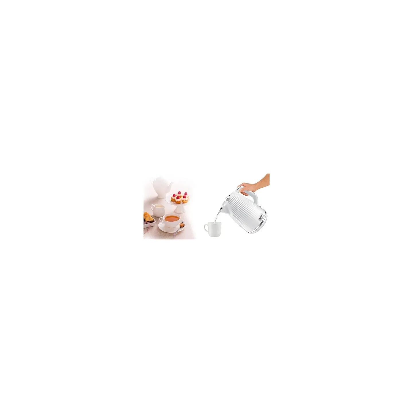 Tefal | Electric Kettle | KO250130 | Electric | 2400 W | 1.7 L | Plastic | 360° rotational base | White