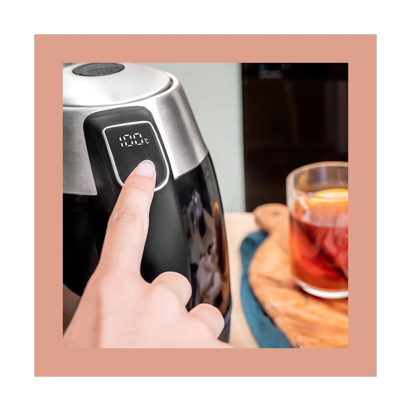 Cecotec Kettle | Thermosense 400 VisionLight | Electric | 2200 W | 1.7 L | Stainless steel | 360° rotational base | Black/Stainl