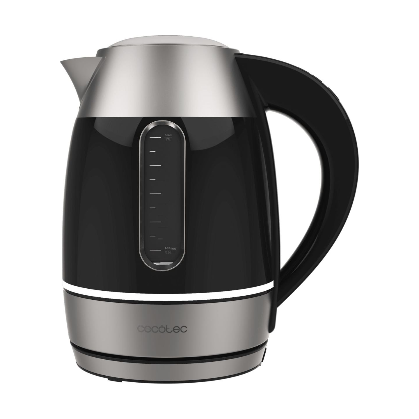 Cecotec Kettle | Thermosense 400 VisionLight | Electric | 2200 W | 1.7 L | Stainless steel | 360° rotational base | Black/Stainl