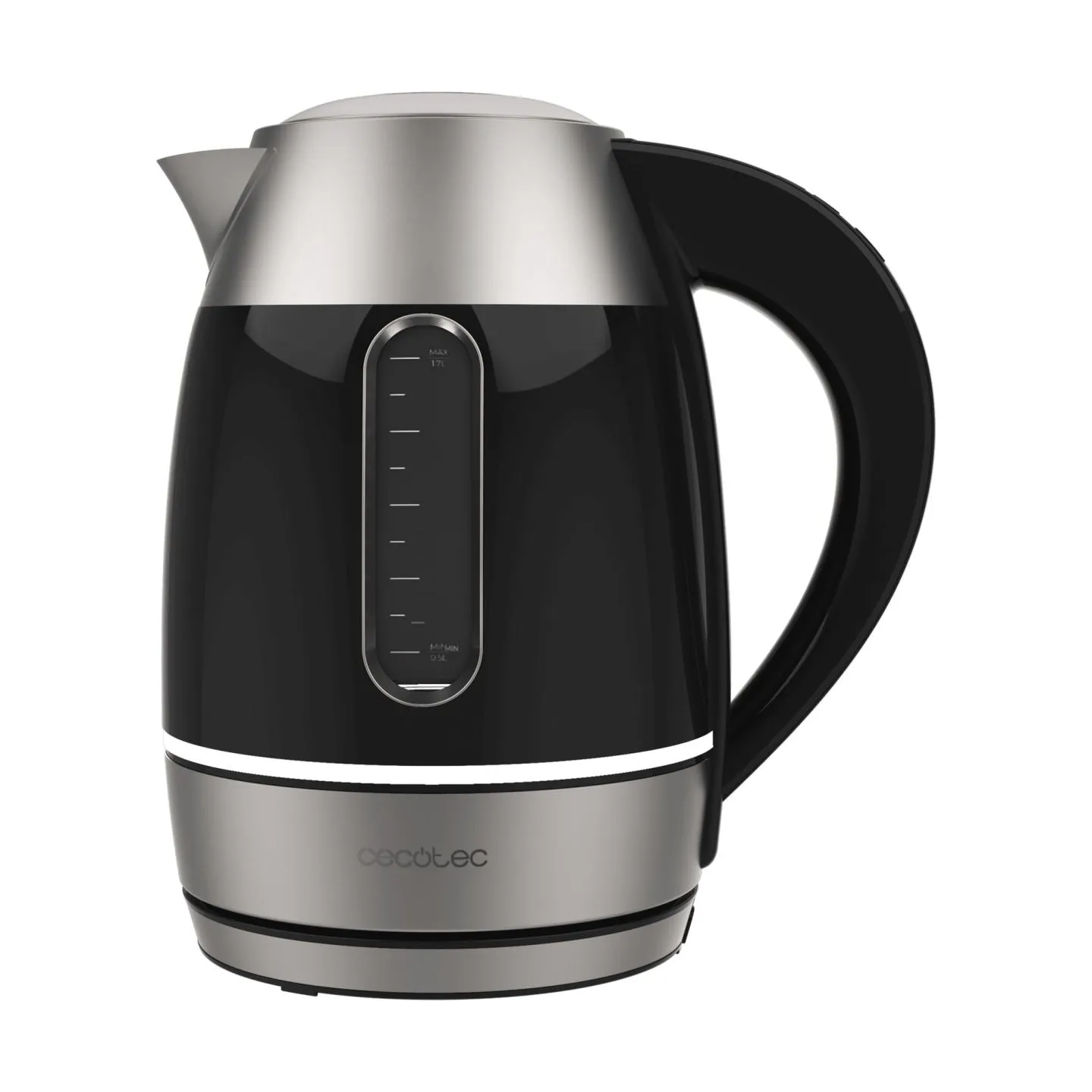 Cecotec Kettle | Thermosense 400 VisionLight | Electric | 2200 W | 1.7 L | Stainless steel | 360° rotational base | Black/Stainl