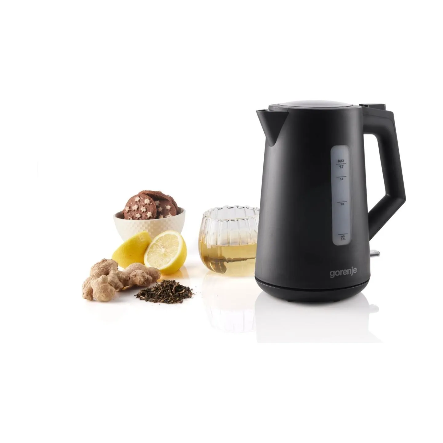 Gorenje K17OPB | Kettle | Electric | 2200 W | 1.7 L | Plastic | 360° rotational base | Black