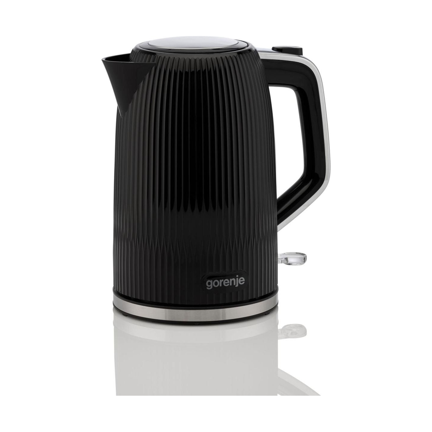 Gorenje K17DPB | Kettle | Electric | 1.7 L | 2200 W | Plastic/Stainless steel | 360° rotational base | Black