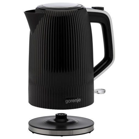 Gorenje K17DPB | Kettle | Electric | 1.7 L | 2200 W | Plastic/Stainless steel | 360° rotational base | Black